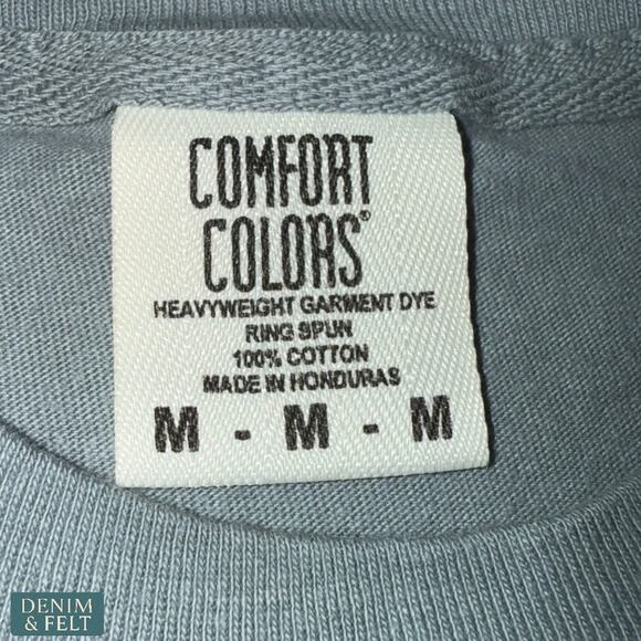 NEW Comfort Colors Redeemed Cross Graphic Christian Faith Tee Blue Gray - Picture 4 of 6